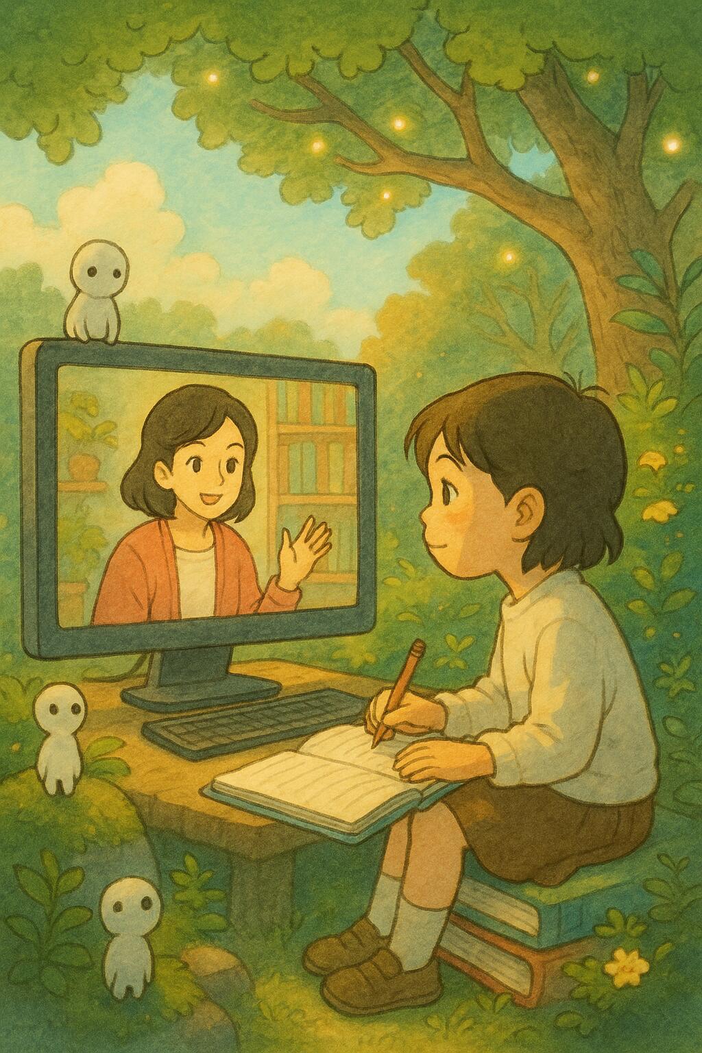 친절한 원어민 선생님 일러스트